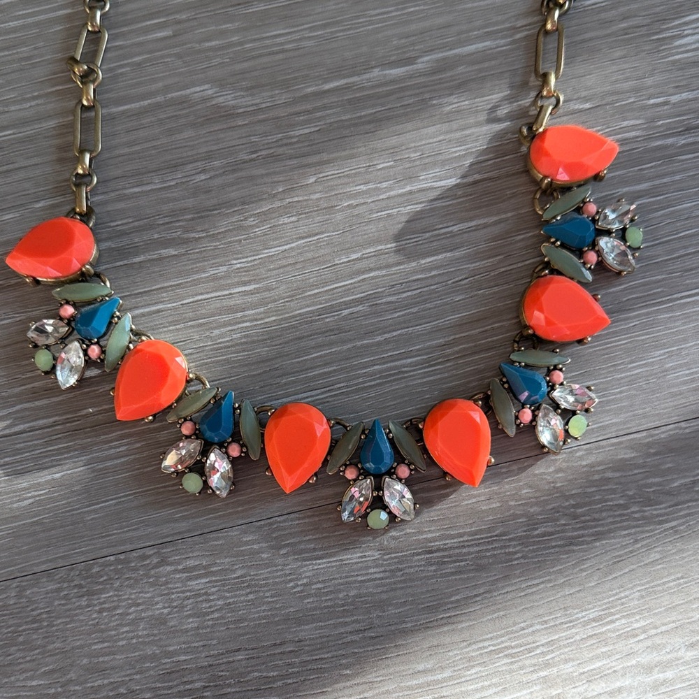 J.CREW CLASSIC BIB RHINESTONE NECKLACE - Picture 2 of 3